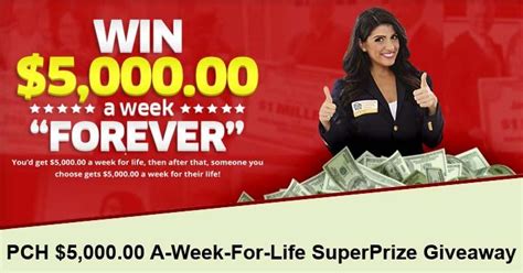 Last Days to Enter: $5,000 a Week for Life SuperPrize .